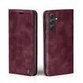 Hülle für Samsung Galaxy A55 5G Handytasche Klapphülle Handyhülle Weinrot