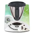 Deko Schutz Aufkleber kompatibel mit Küchenmaschine Thermomix TM31 Design Sticker Klebefolie Zubehör Küchengerät wasserfest selbstklebend R182 (20 Pusteblume)