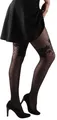 Fein-Strumpfhose mit Muster Party Silvester glitzer glänzend glanz gemustert