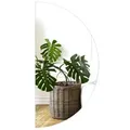 Tulup LED-Lichtspiegel Wandspiegel Halbrund Badspiegel Rund Spiegel Kaltweiß LED-Beleuchtung (Kaltweiß 6500K) 30 cm x 60 cm