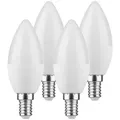 4 x Müller-Licht LED Leuchtmittel Kerzen B35 5,5W = 40W E14 matt 470lm warmweiß 2700K 180° Promo-Pack 3 + 1