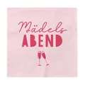 Grafik Werkstatt Servietten mit Spruch | 20 Stück | 12,5 x 12,5 cm | pink | Mädelsabend