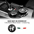 Set Aufkleber Alfa Romeo Logo 51 MM + Flagge für Innen- Giulia Stelvio
