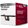 Für Nissan Qashqai II Typ J11 (Auto Hak) Anhängerkupplung horizontal abnehmbar