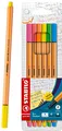 Stabilo Point Neon Fineliner 6 Stück 88/6-1