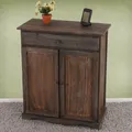 Schrank Kommode, Shabby-Look, Vintage braun, 78x66x33cm