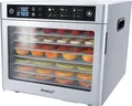 Steba ED 80 Steel Deluxe Dörrautomat | LED-Display | Langlebiger Motor | 8 Edelstahl-Gitter | Innenraumbeleuchtung | Elektronische Zeitsteuerung und Temperaturregelung