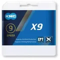 "KMC Schaltungskette X9 EPT, 1/2\" x 11/128\", 114 Glieder, 6,6 mm, 9-fach, grausilber"