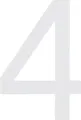 Alpertec Hausnummer 4 Selbstklebend Nachtleuchtend
