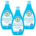 3x 400ml Penaten Baby Ultra Sensitiv Bad und Shampoo Parfümfrei Pflege mild