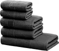 OTTO home Handtuch Set Kimi, Duschtuch, Handtücher und Gästetücher, Walkfrottee (Set, 5-St), 100% Baumwolle, einfarbig, weich, mit Bordüre, besondere Struktur