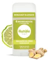 Humble alles natürlich Deodorant, Aluminium und Paraben, Cruelty Free Männer und Frauen Deodorant Bergamotte und Ingwer 1 Packung