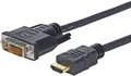 Microconnect HDM192411 1m HDMI Type A (Standard) DVI-D Schwarz Videokabel-Adapter (HDM192411)