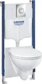 Grohe Wand-WC Komplettset Solido Compact chrom / alpinweiß, 5in1 Set