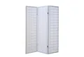 Homestyle4u Paravent Holz Raumteiler Trennwand Shoji Weiß Spanische Wand Sichtschutz Indoor (3-teilig)