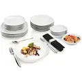 Sänger Tafelservice, Weiß, Keramik, 24-teilig, 31x29x43.5 cm, kratzfest, Essen & Trinken, Geschirr, Geschirr-Sets, Tafelservice