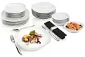 SÄNGER Tafelservice Bilgola Geschirrset, Weiß (24-tlg), 6 Personen, Porzellan, Spülmaschinengeeignet, Premium Collection