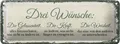 Femer GmbH Metallschild Spruch 3 Wünsche Gelassenheit Krafrt 27x10cm, (1 St), gewölbte Oberfläche, abgerundete Ecken, umgeschlagene Kanten