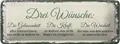 Blechschild Spruch 3 Wünsche Gelassenheit Krafrt 27x10 cm Schild tin sign