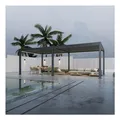 Weide E-Deluxe Plus elektrische Pergola mit LED Voll Aluminium 4 x 8 M motorisiertes Lamellendach anthrazit?