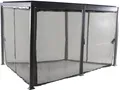 Moskitonetz für pergola "avila" graphit 4x3m aus polyester  - Hespéride