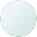 vidaXL Tischplatte, Transparent, Glas, Rund, 40x0.8x40 cm, Esszimmer, Tische, Esstische, Tischsysteme, Tischplatte