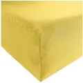 Erwin Müller Spannbettlaken Spannbettlaken "Freising", Jersey, Gummizug: Rundumgummi, (1 Stück), Elasthan-Jersey-Stretch Uni gelb 120-130 cm x 200-220 cm