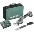 Metabo Akku-Strauch- und Grasschere PowerMaxx SGS 12Q (601608500) 12V, präzise Formschnitte + Rasenkanten, mit Akku und Ladegerät + Werkzeugtasche