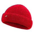 NYTTED® Kurze Fisherman Beanie Herren & Damen I Made in Germany - Seemannsmütze aus 100% feinster Schurwolle I Fischermütze Herren & Damen I Docker Mütze