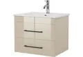 welltime Waschtisch Florenz Badschrank Badmöbel inkl. Waschbecken (Komplett-Set)