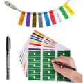 Kabelbeschriftung 540 Stück Markierstift 9 Farben A4 30er