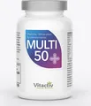 MULTI 50 plus, Vitamine, Mineralstoffe und Spurenelemente, perfekt abgestimmt für Menschen ab 50 Jahren - Nahrungsergänzungsmittel