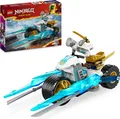 LEGO NINJAGO Zanes Eismotorrad, Ninja-Spielset mit 1 Minifigur, Action-Spielzeug, baubares kleines Fahrzeug für Kinder, Geschenk für Jungen und Mädchen ab 7 Jahren 71816