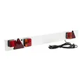 Wiltec Anhänger Lichtleiste 7-polig 12V 137 cm, Anhängerbeleuchtung für PKW und Fahrradträger, Adapter für Anhänger