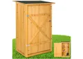 tectake Geräteschrank Gartenschrank mit Flachdach (Bausatz, 1-St., inkl. Schlüssel) aus imprägniertem Nadelholz