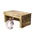 Holzhaus Kleintierhaus Haus Kaninchen Kleintier Meerschweinchen Outdoor Geflammt