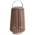 Dehner LED Solarleuchte Amira, Solar-Laterne, Metall & Kunststoff, verschiedene Größen, beige, Warmweiß, Dämmerungssensor, Solar Ø 18 cm x 30 cm