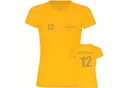 multifanshop Damen T-Shirt - Deutschland - Trikot Nummer 12 Gold - Druck gold metallic - Frauen