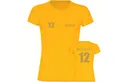 multifanshop T-Shirt Damen Deutschland - Trikot Nummer 12 Gold - Frauen