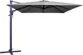 Madison Ampelschirm 3x3 m hellgrau Monaco flex Sonnenschirm kippbar neigbar drehbar, LxB: 300,00x300,00 cm, Set, Ampelschirm inkl. Plattenständer, axial verstellbar / 360 Grad Drehbar / am Mast verstellbar