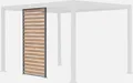 sweeek - Lamellenwand 130cm für Pergola Triomphe 3x4m Aluminium Holzoptik - Anthrazit