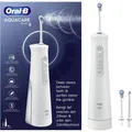 Oral-B Munddusche Zahnreiniger Aquacare 6 Oxyjet Weiß Wasserstrahl Zahnspange