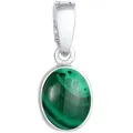 Nenalina Edelstein Malachit Cabochon Oval 925 Silber silberfarben Damen 