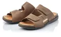 Rieker Herren Echtleder Pantolette braun, Herren:44 EU