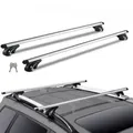 VEVOR Dachträger Universal Dachgepäckträger Auto Alu Querträger 90 kg Tragkraft, für erhöhte Seitenschiene mit Lücke, passend Innenabstand des