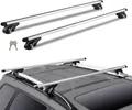 Aluminium Dachträger Auto Querstangen 90 kg Tragkraft für erhöhte Seitenleisten
