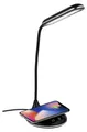 Grundig Schreibtischlampe mit Kabelloser Ladefunktion - LED Nachttischlampe Dimmbar mit Touch - Tischlampe mit 3 Lichtfarben - USB-C Stromversorgung - Flexibler Lampenarm