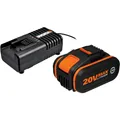 WORX Ladestation-Set "PowerShare WA3604", schwarz/orange