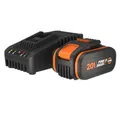 Worx Bohrer- und Bitset Worx PowerShare Akku Set 20V / 4,0 Ah mit Ladegerät WA3604