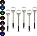relaxdays 6er Set Garten Solarlampen Farbwechsel